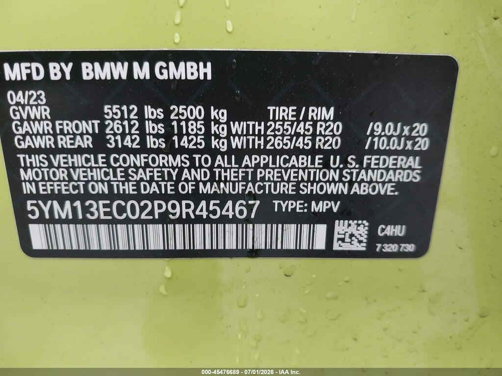 5YM13EC02P9R45467 2023 BMW X3 M photo no. 9