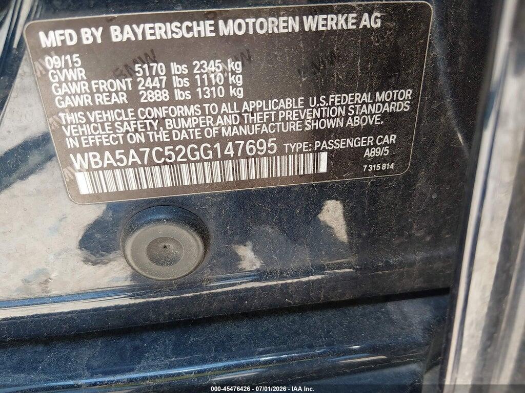 WBA5A7C52GG147695 2016 BMW 528I photo no. 9
