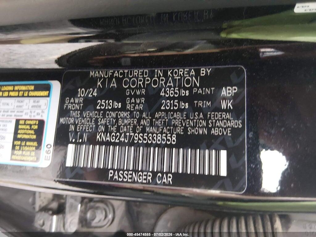 KNAG24J79S5338558 2025 KIA K5 photo no. 9