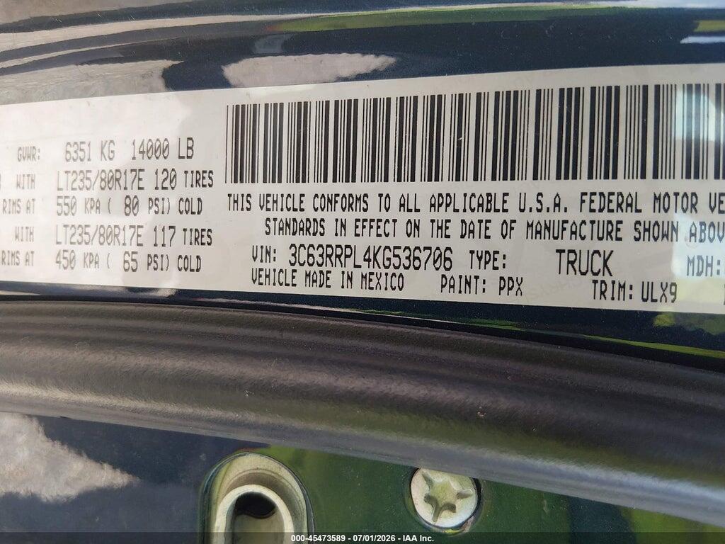 3C63RRPL4KG536706 2019 RAM 3500 photo no. 8
