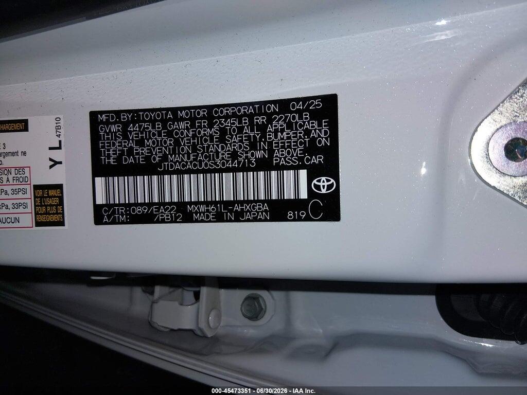 JTDACACU0S3044713 2025 TOYOTA PRIUS PLUG-IN HYBRID photo no. 9
