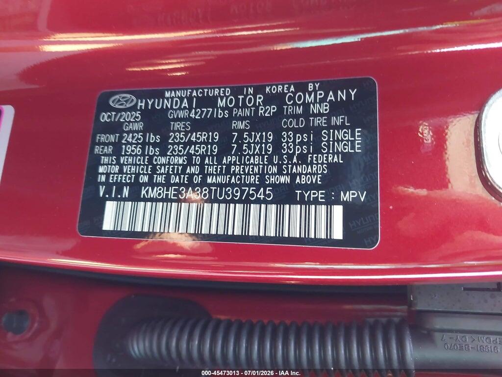 KM8HE3A38TU397545 2026 HYUNDAI KONA photo no. 9