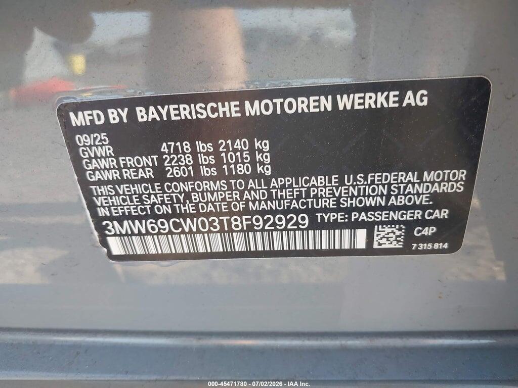 3MW69CW03T8F92929 2026 BMW 330I photo no. 9