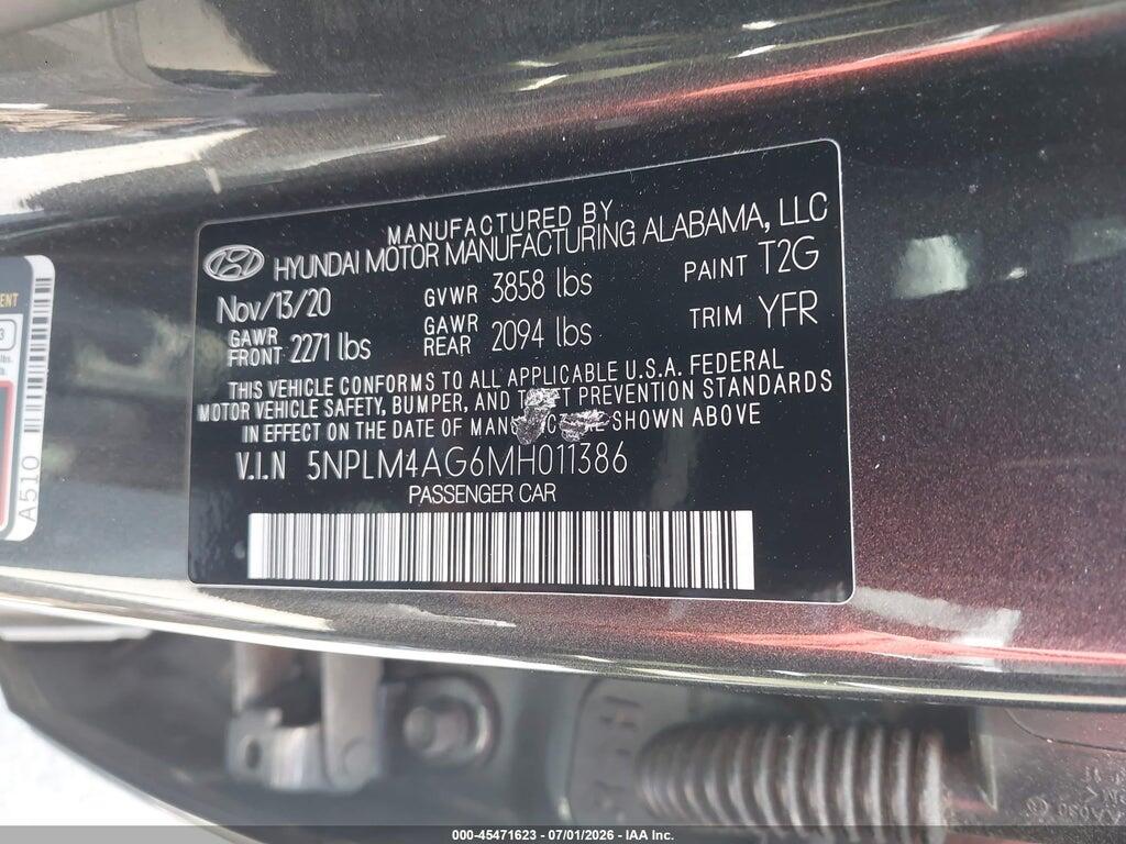 5NPLM4AG6MH011386 2021 HYUNDAI ELANTRA photo no. 9