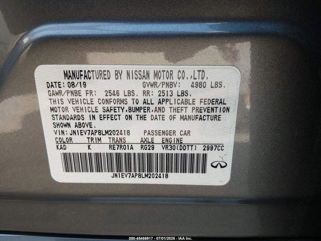 JN1EV7AP8LM202418 2020 INFINITI Q50 photo no. 9