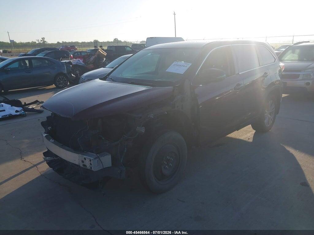 5TDBKRFH5GS241449 2016 TOYOTA HIGHLANDER photo no. 2