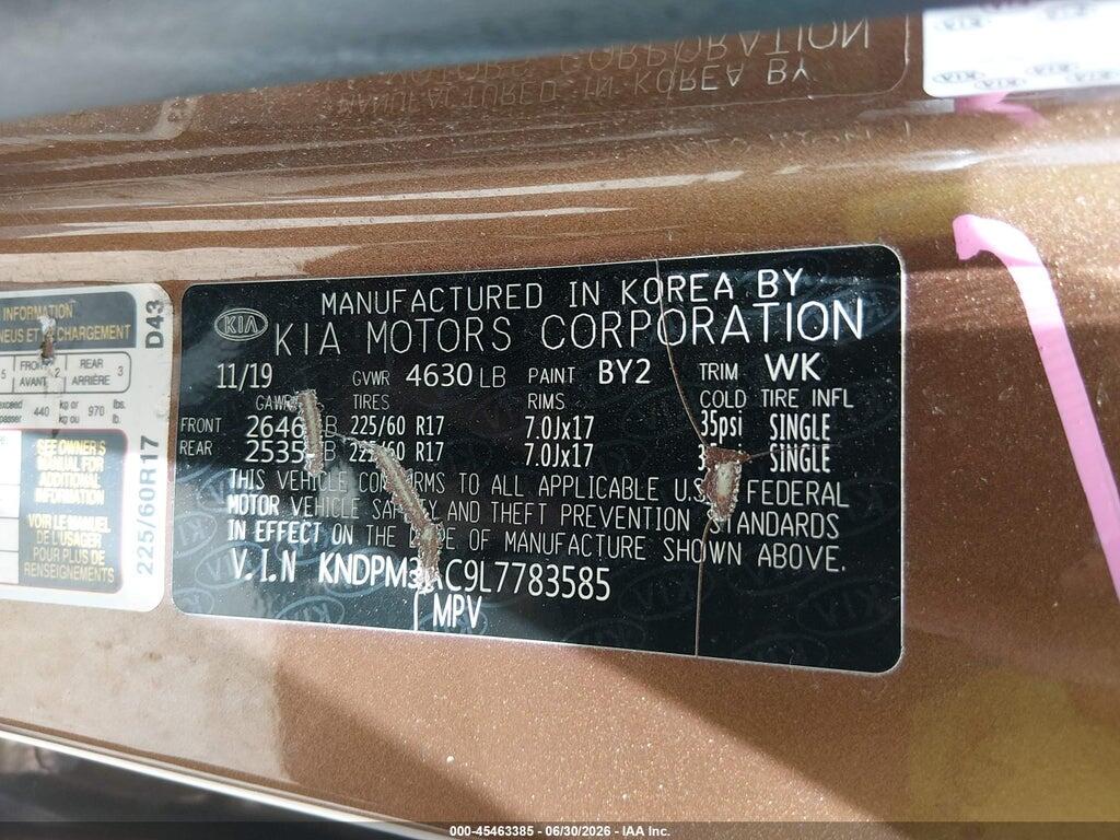 KNDPM3AC9L7783585 2020 KIA SPORTAGE photo no. 9