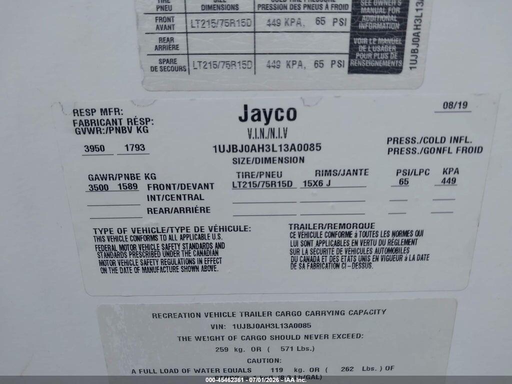 1UJBJ0AH3L13A0085 2020 JAYCO HUMMINGBIRD SERIES M photo no. 9