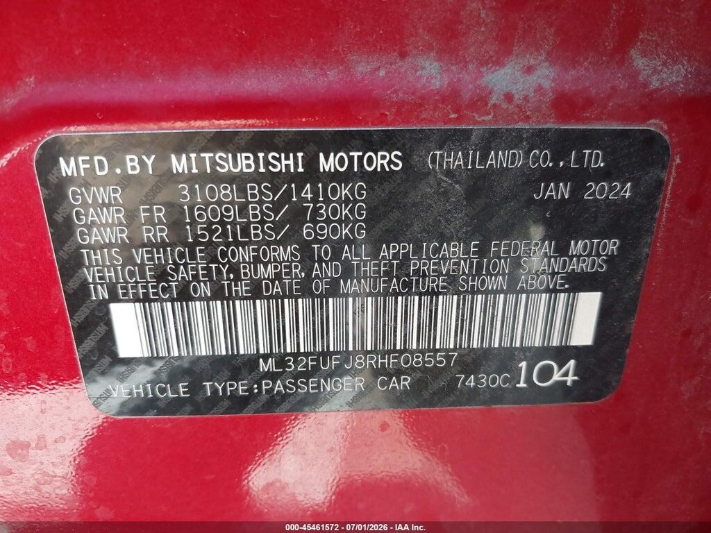 ML32FUFJ8RHF08557 2024 MITSUBISHI MIRAGE G4 photo no. 9