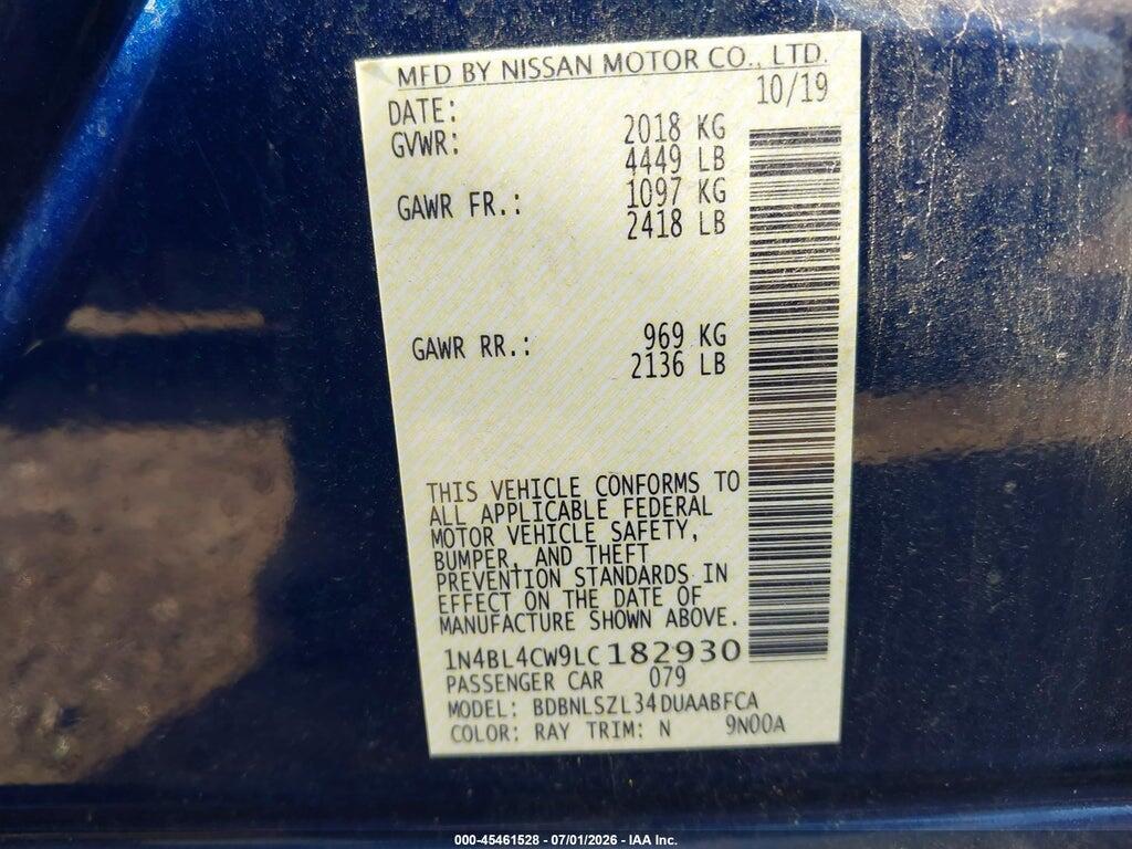 1N4BL4CW9LC182930 2020 NISSAN ALTIMA photo no. 9