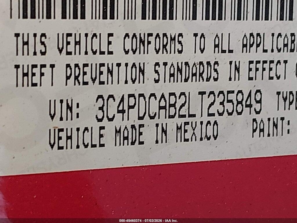 3C4PDCAB2LT235849 2020 DODGE JOURNEY photo no. 9