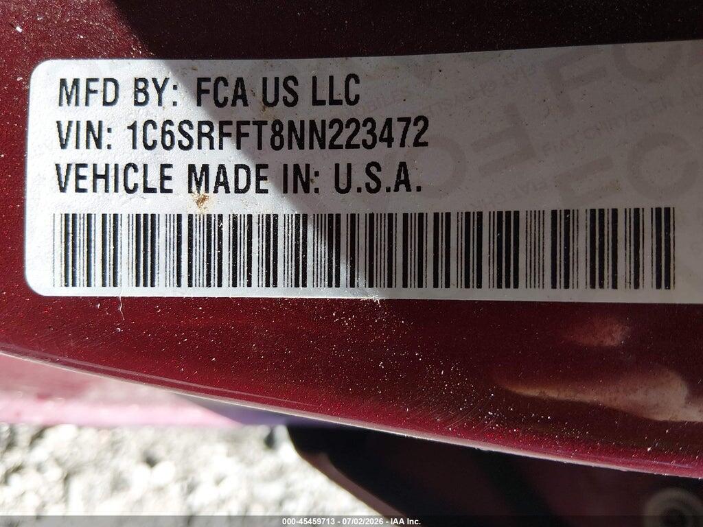 1C6SRFFT8NN223472 2022 RAM 1500 photo no. 9