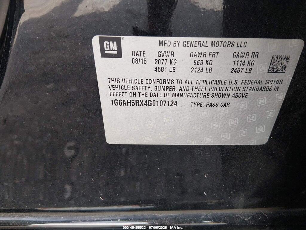 1G6AH5RX4G0107124 2016 CADILLAC ATS photo no. 9
