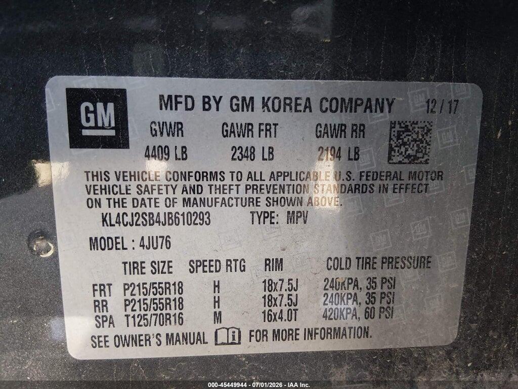 KL4CJ2SB4JB610293 2018 BUICK ENCORE photo no. 9