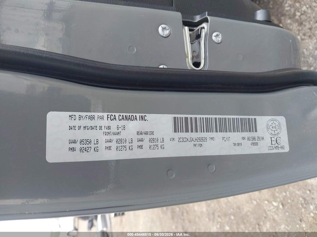 2C3CDXJG4JH292629 2018 DODGE CHARGER photo no. 9