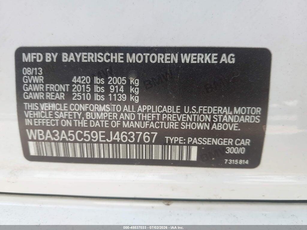 WBA3A5C59EJ463767 2014 BMW 328I photo no. 9