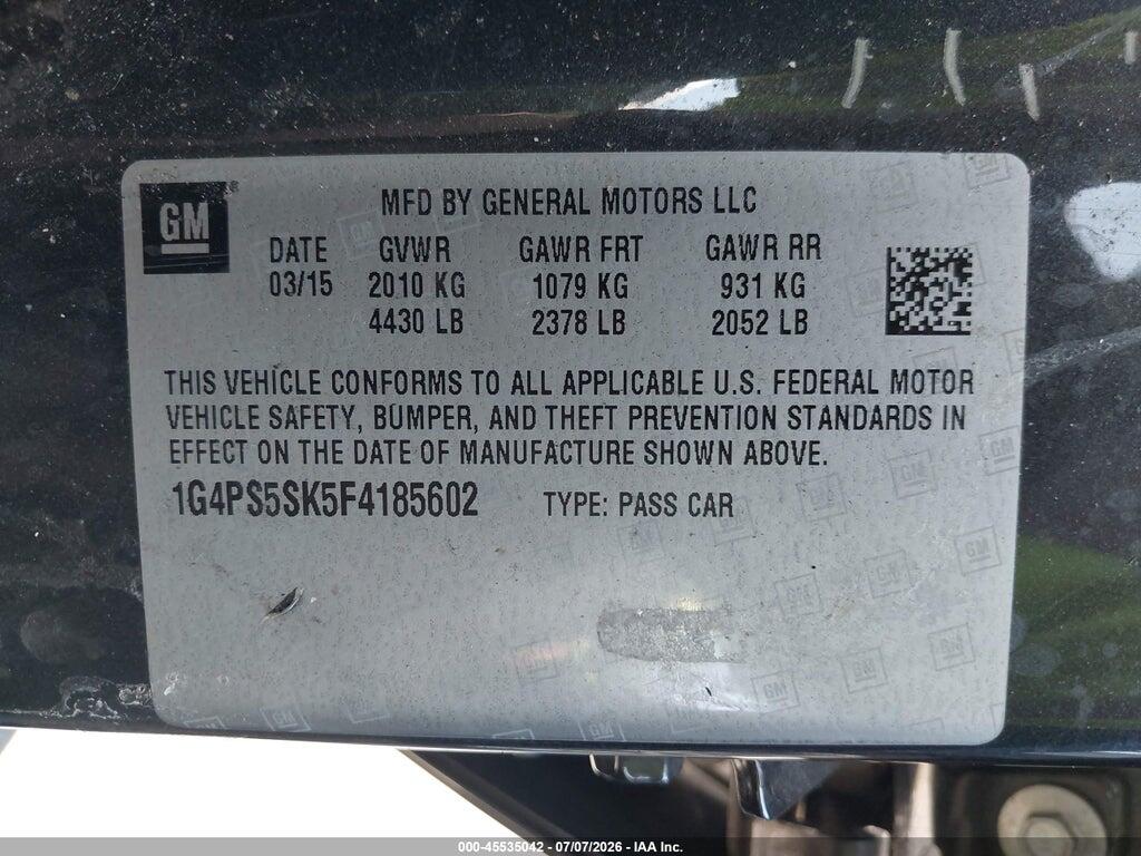 1G4PS5SK5F4185602 2015 BUICK VERANO photo no. 9