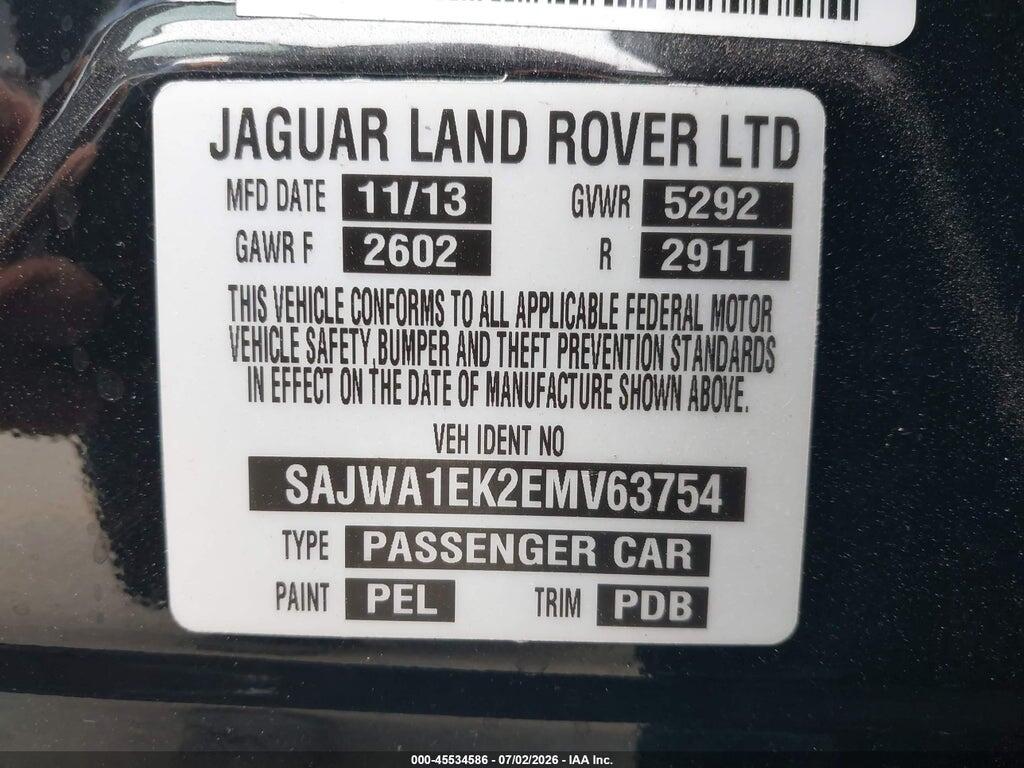 SAJWA1EK2EMV63754 2014 JAGUAR XJ photo no. 9