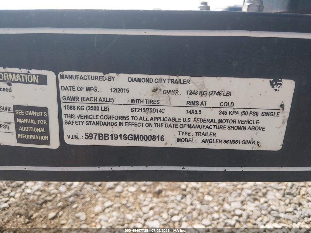 597BB1916GM000816 2016 WARRIOR OTHER photo no. 9