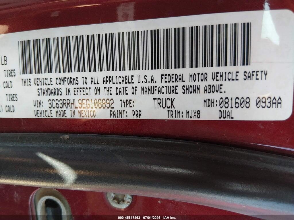 3C63RRHL9EG108892 2014 RAM 3500 photo no. 9