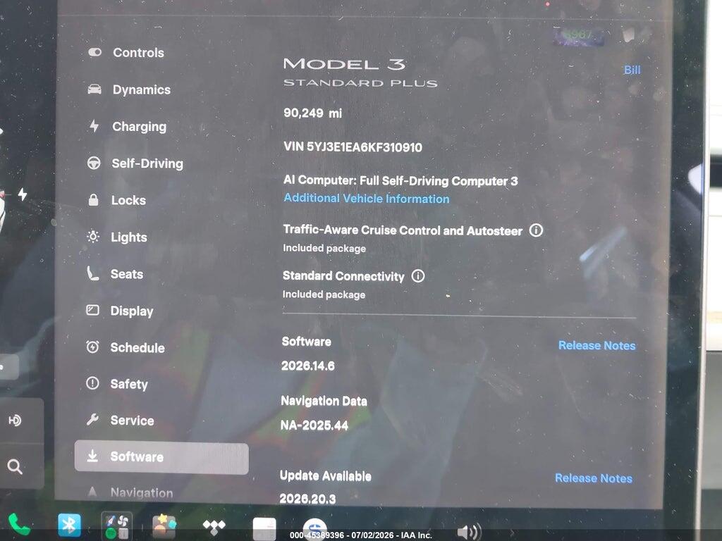 5YJ3E1EA6KF310910 2019 TESLA MODEL 3 photo no. 7