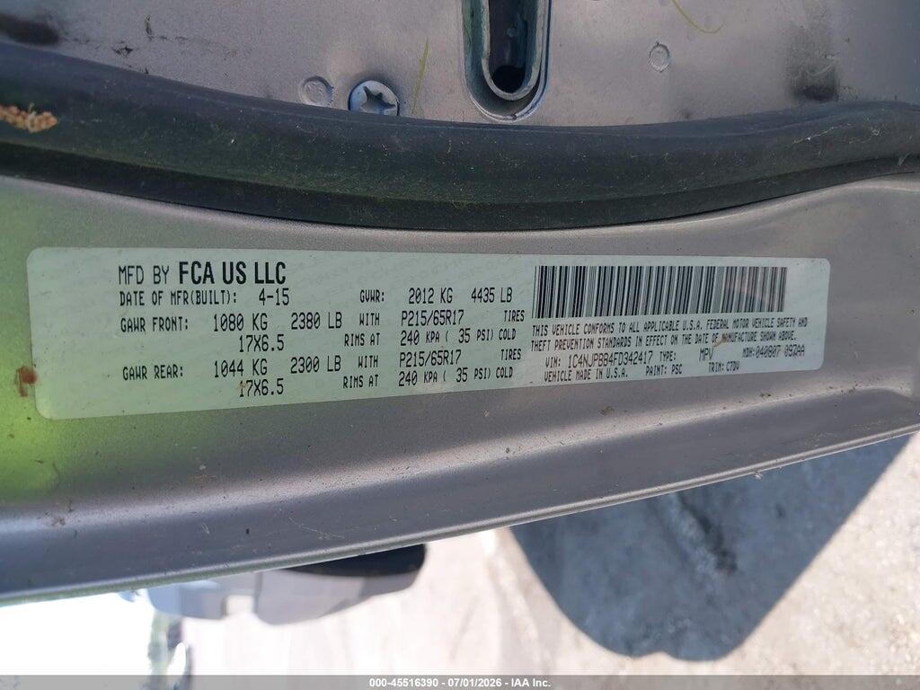 1C4NJPBB4FD342417 2015 JEEP PATRIOT photo no. 9