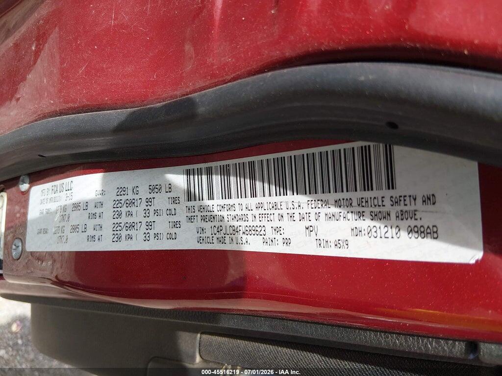 1C4PJLCB4FW689623 2015 JEEP CHEROKEE photo no. 9