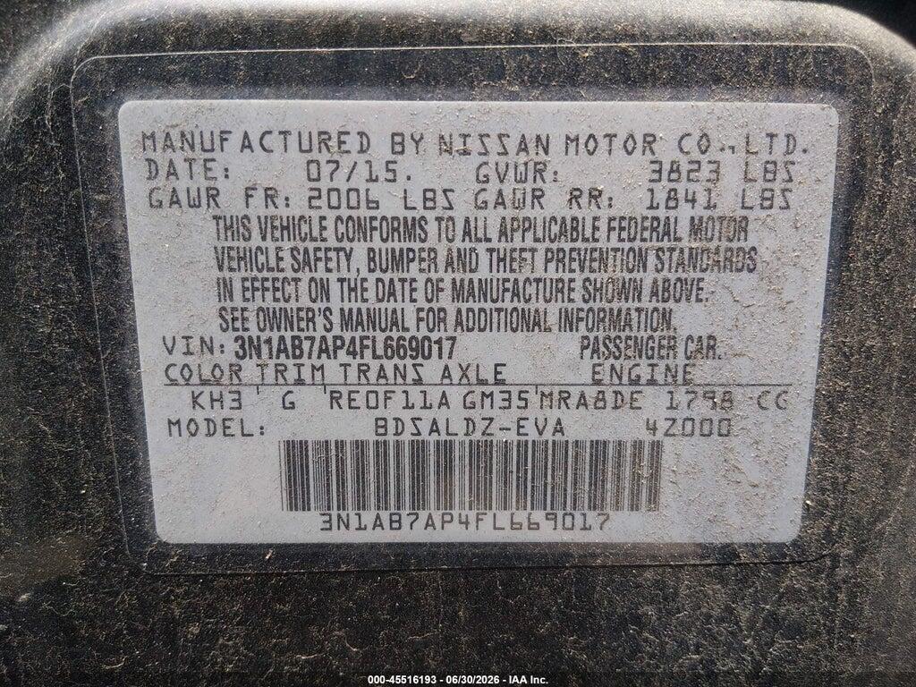 3N1AB7AP4FL669017 2015 NISSAN SENTRA photo no. 9