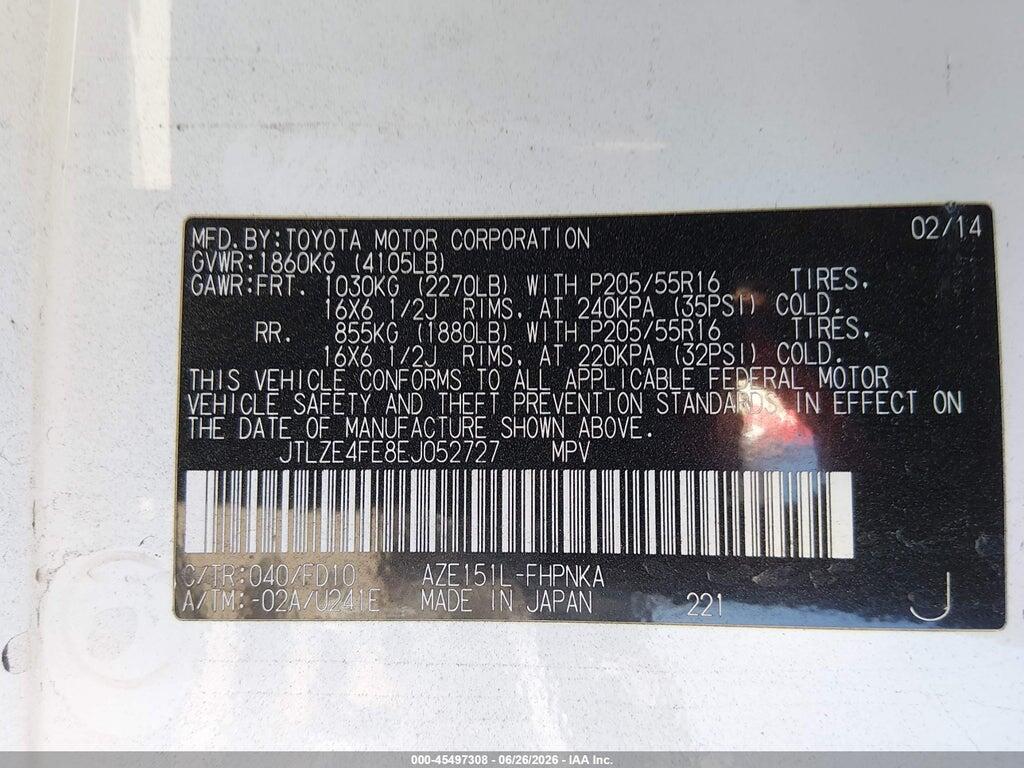 JTLZE4FE8EJ052727 2014 SCION XB photo no. 9