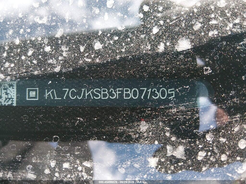 KL7CJKSB3FB071305 2015 CHEVROLET TRAX photo no. 9