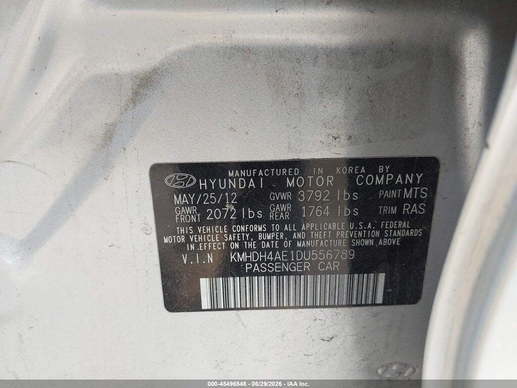 KMHDH4AE1DU556789 2013 HYUNDAI ELANTRA photo no. 9