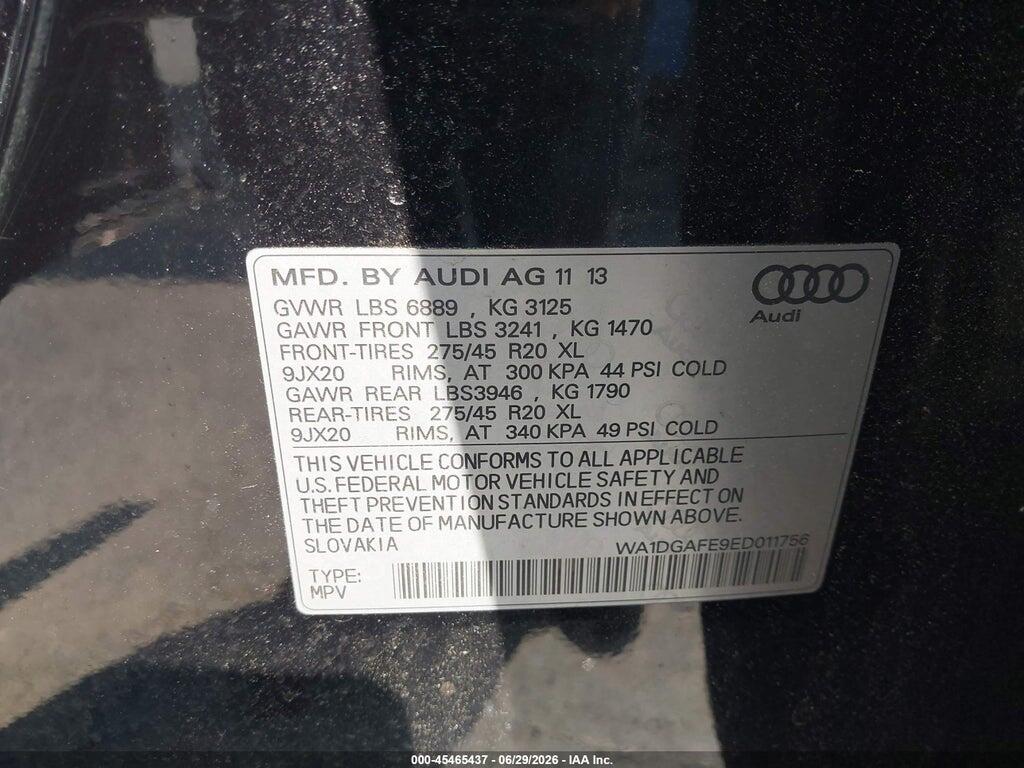 WA1DGAFE9ED011756 2014 AUDI Q7 photo no. 9