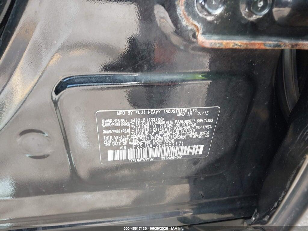 JF2SJAAC2FH583171 2015 SUBARU FORESTER photo no. 9