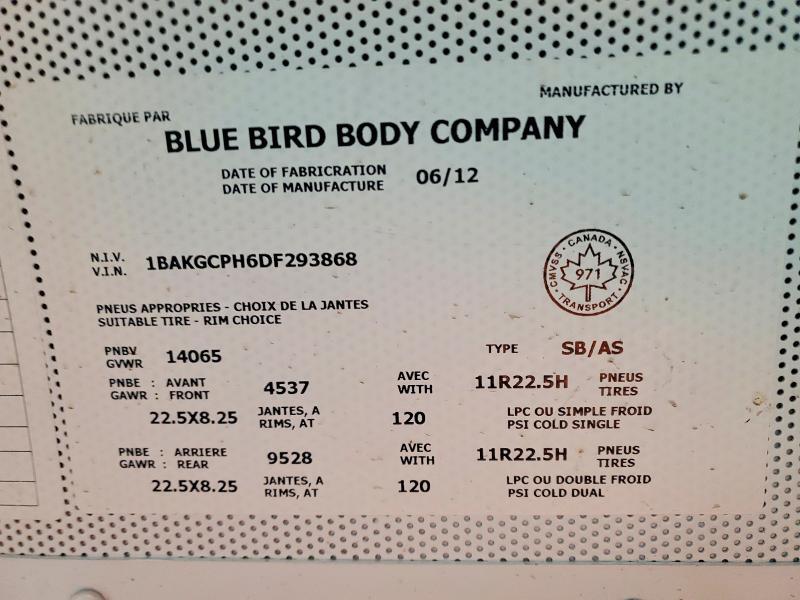 2013 BLUEBIRD VISION - SCHOOL BUS — Фото 10 из 10