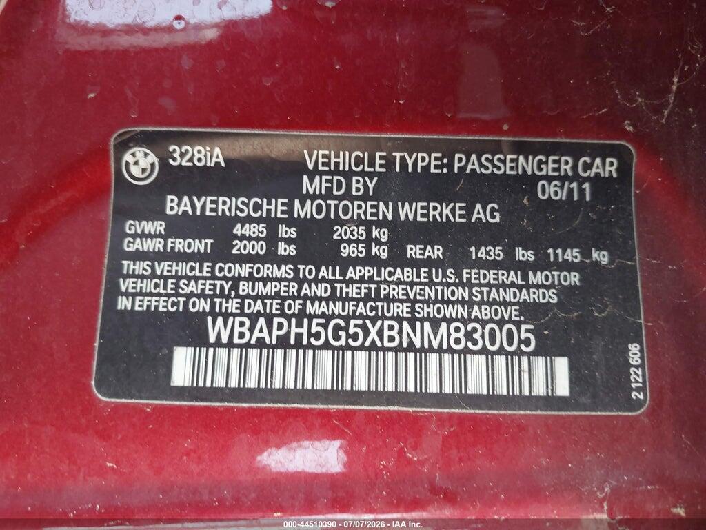 WBAPH5G5XBNM83005 2011 BMW 328I photo no. 9
