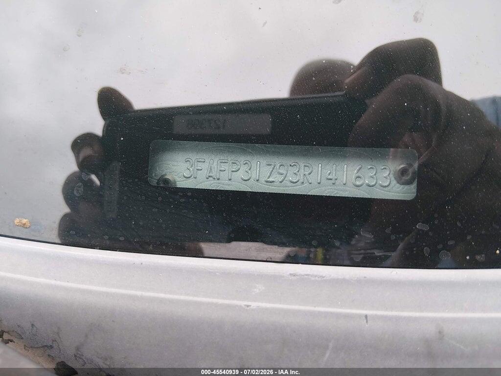 3FAFP31Z93R141633 2003 FORD FOCUS photo no. 9