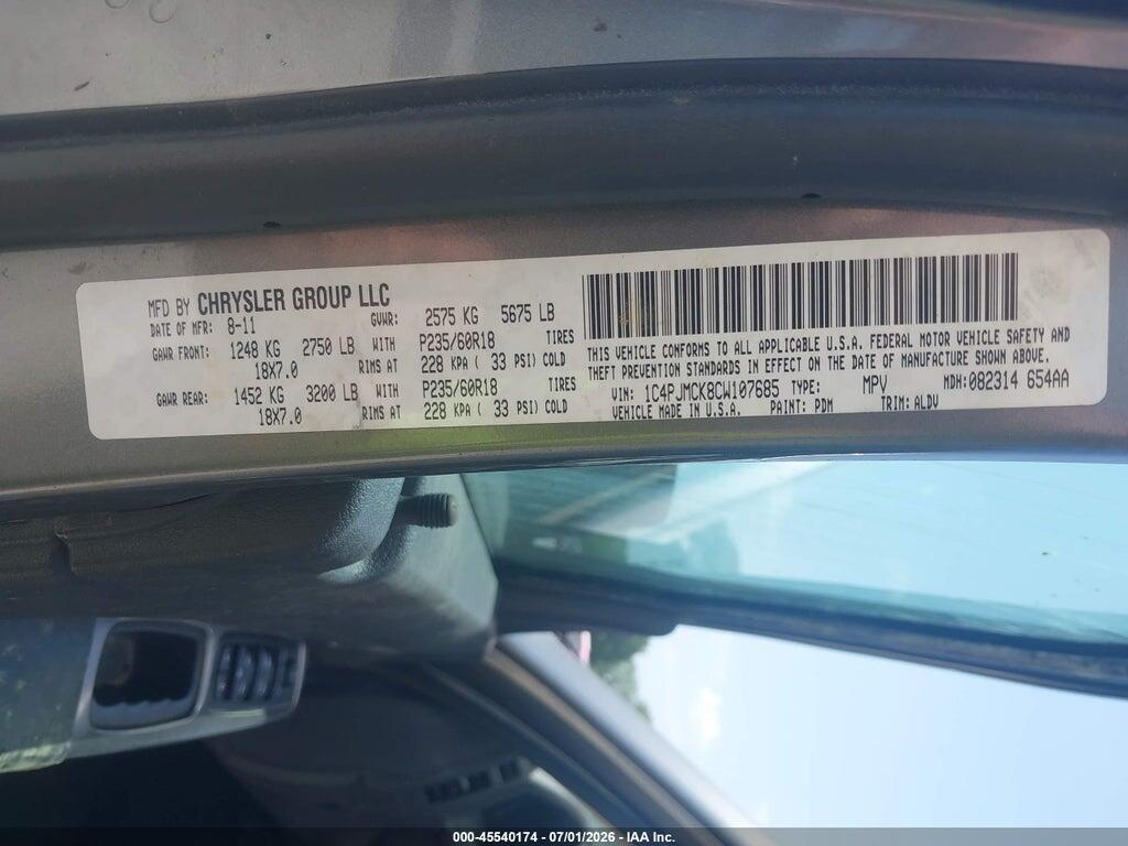 1C4PJMCK8CW107685 2012 JEEP LIBERTY photo no. 9