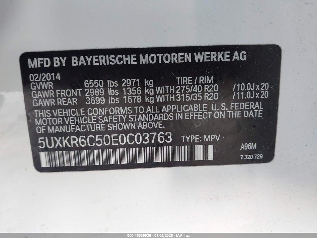 5UXKR6C50E0C03763 2014 BMW X5 photo no. 9