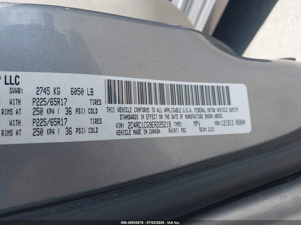2C4RC1CG9ER225219 2014 CHRYSLER TOWN & COUNTRY photo no. 9