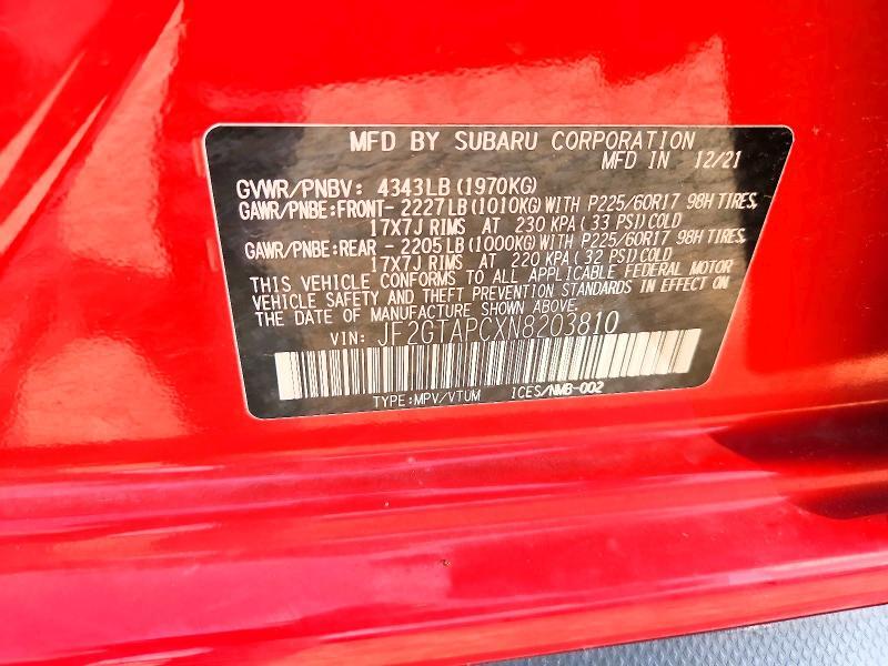 2022 SUBARU CROSSTREK PREMIUM — Фото 12 из 12