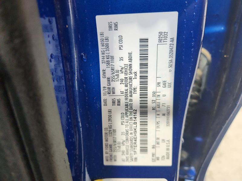 1FTER4EH9KLB14162 2019 FORD RANGER photo no. 12