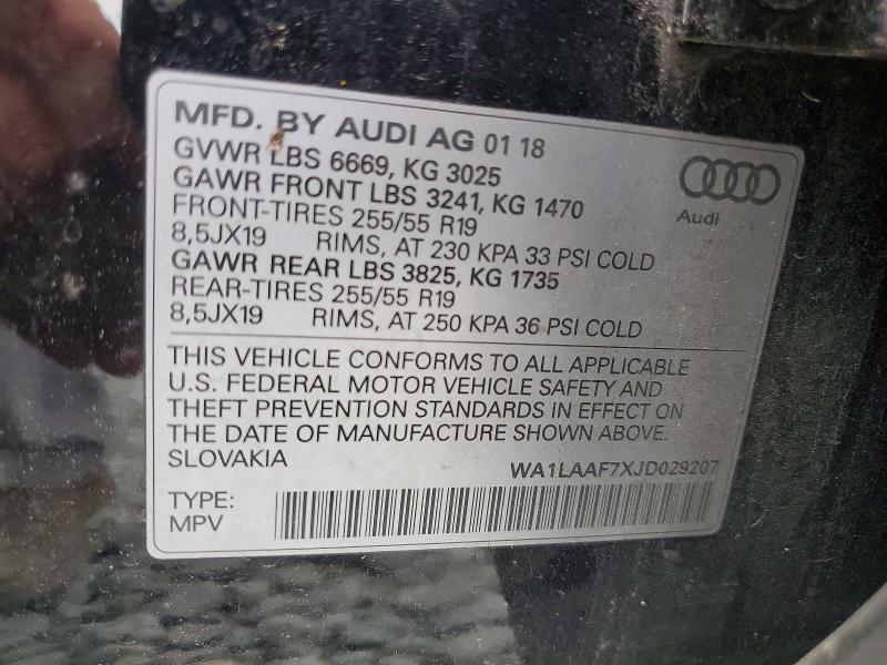 2018 AUDI Q7 PREMIUM PLUS — Фото 13 из 13