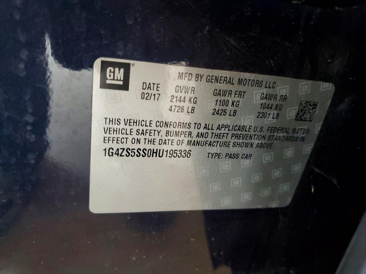 1G4ZS5SS0HU195336 2017 BUICK LACROSSE photo no. 12