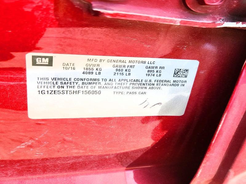 1G1ZE5ST5HF156050 2017 CHEVROLET MALIBU photo no. 12