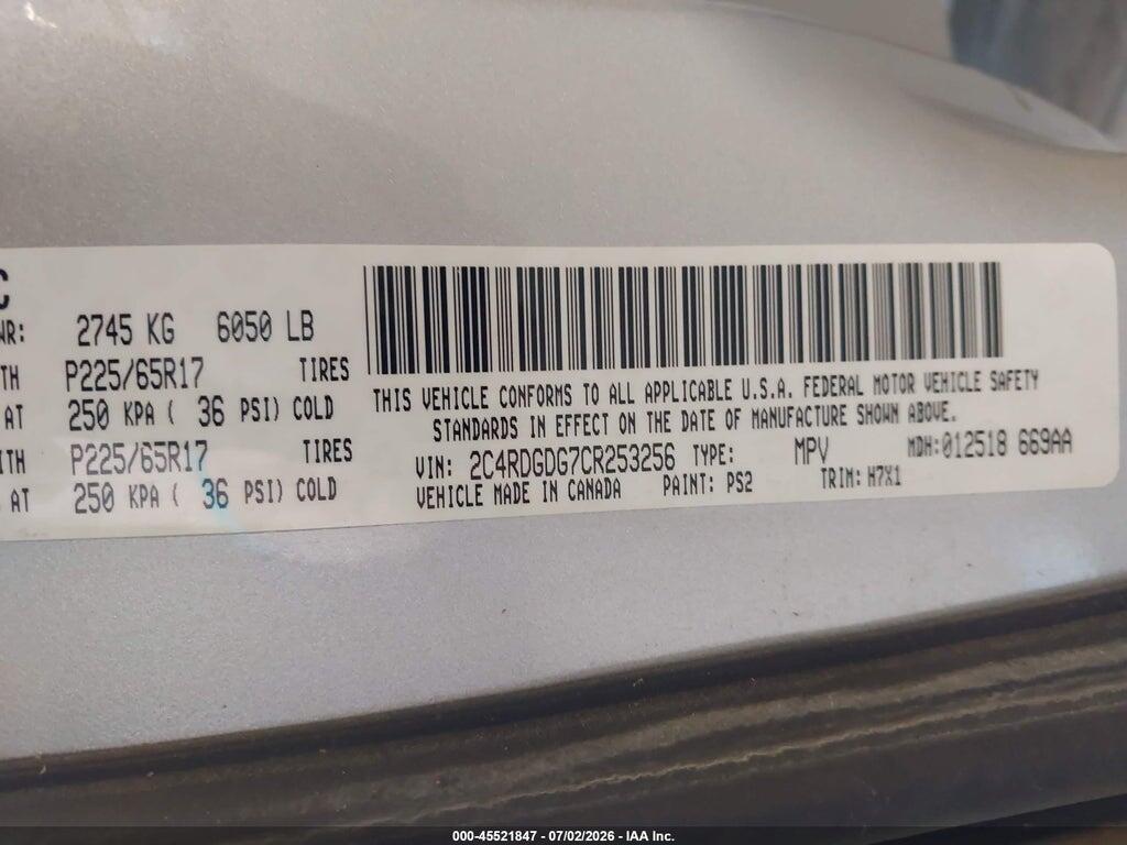 2C4RDGDG7CR253256 2012 DODGE GRAND CARAVAN photo no. 9