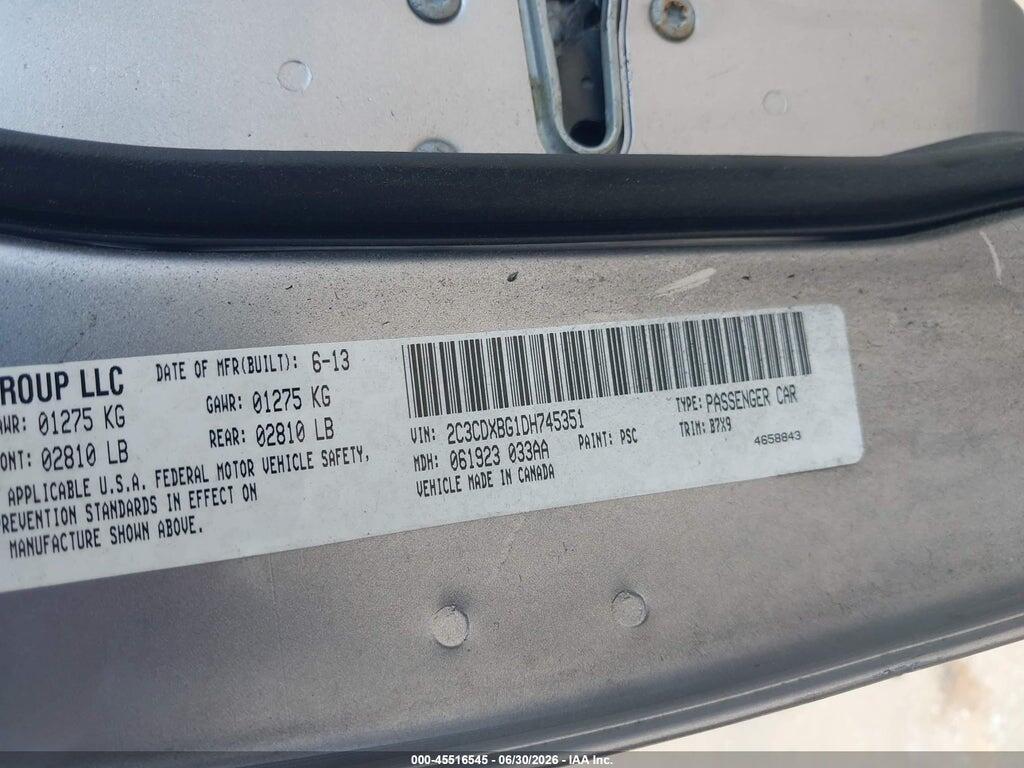 2C3CDXBG1DH745351 2013 DODGE CHARGER photo no. 9