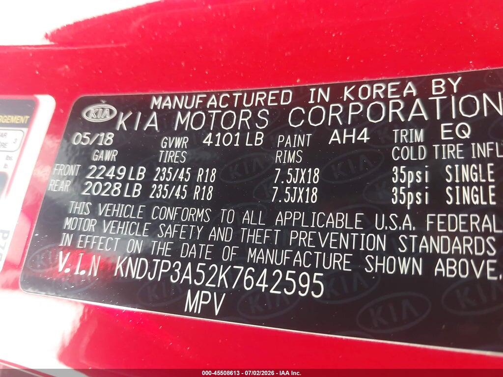 KNDJP3A52K7642595 2019 KIA SOUL photo no. 9