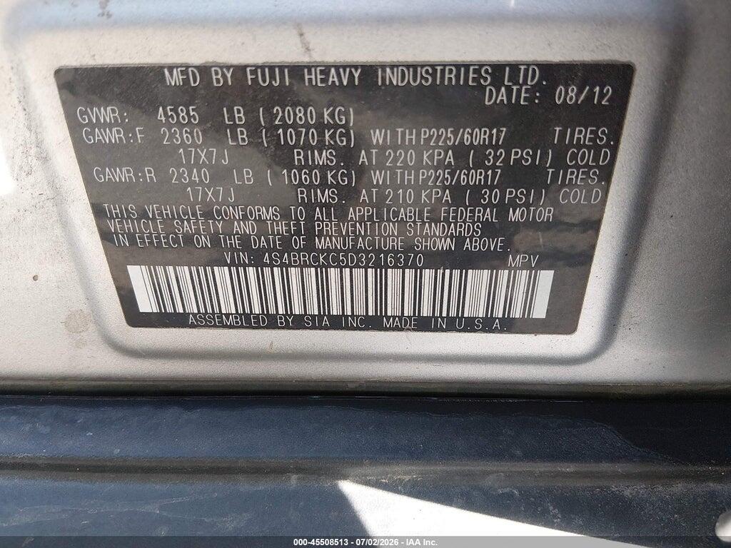 4S4BRCKC5D3216370 2013 SUBARU OUTBACK photo no. 9
