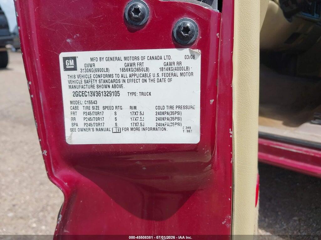2GCEC13V361329105 2006 CHEVROLET SILVERADO 1500 photo no. 9