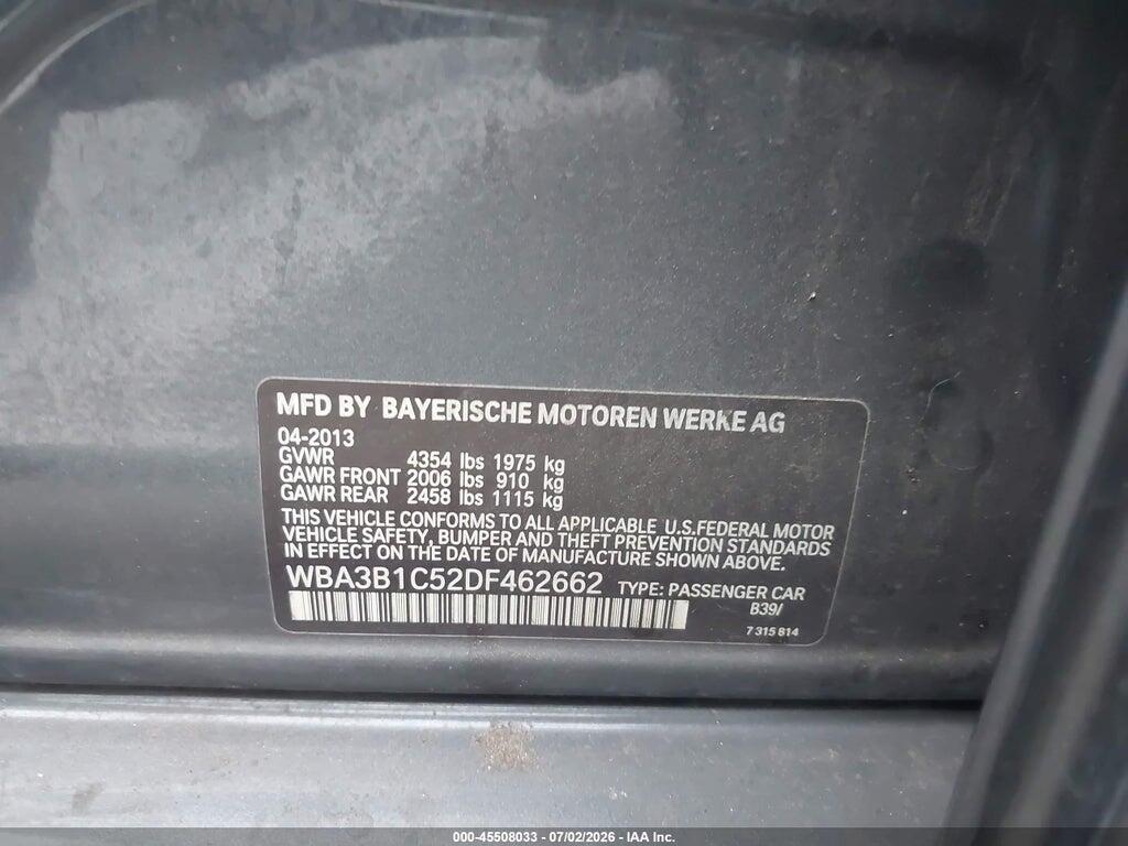 WBA3B1C52DF462662 2013 BMW 320I photo no. 9